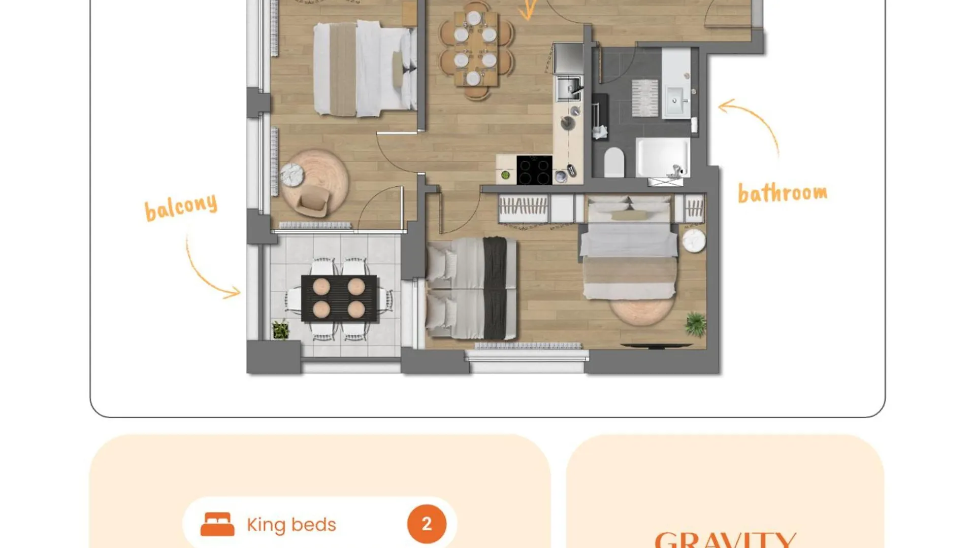 Apartament Bright 2Br - 8Th Floor, Balcony, Free Parking - By Gravity Praga